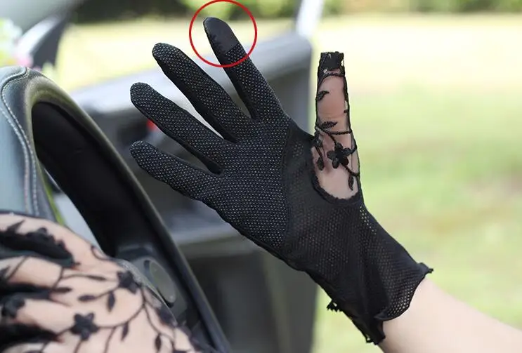 Pomlad poletje žensk Čipke rokavice za zaščito pred soncem lady ' s anti-uv odporna proti drsenju vožnje rokavice seksi prosojne čipke rokavice R1069 Slike 2