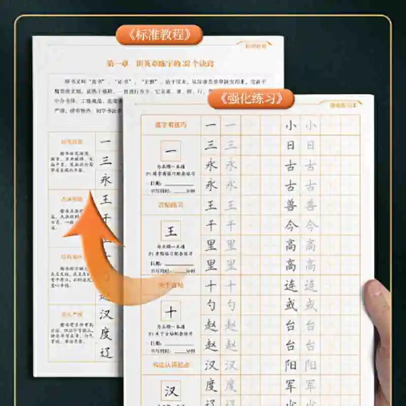 Tian Yingzhang Blok Skript Skozi Kaligrafijo Prakse Pisanja 5 Skupin Začetnik Težko Pero Slike 3
