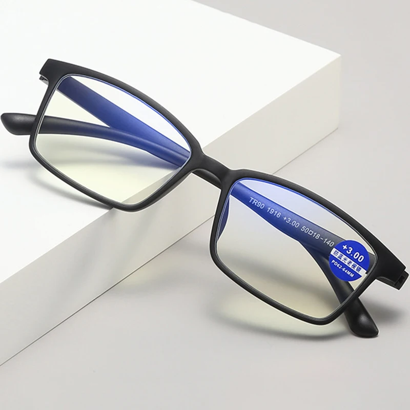 TR90 Moški Ženske Obravnavi Očala Modre Svetlobe Blokiranje Prilagodljiv Ultralahkih Full Frame Presbyopic Očala Povečevalna Računalnik Očala Slike 0