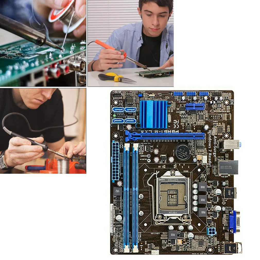 Vroče P8H61-M LX3 PLUS Originalne matične plošče, LGA1155 H61M-E/K/C/D I7 I5, I3 Intel CPU 16G DDR3 PCI-E 2.0 VGA Destop Mainboard Slike 5