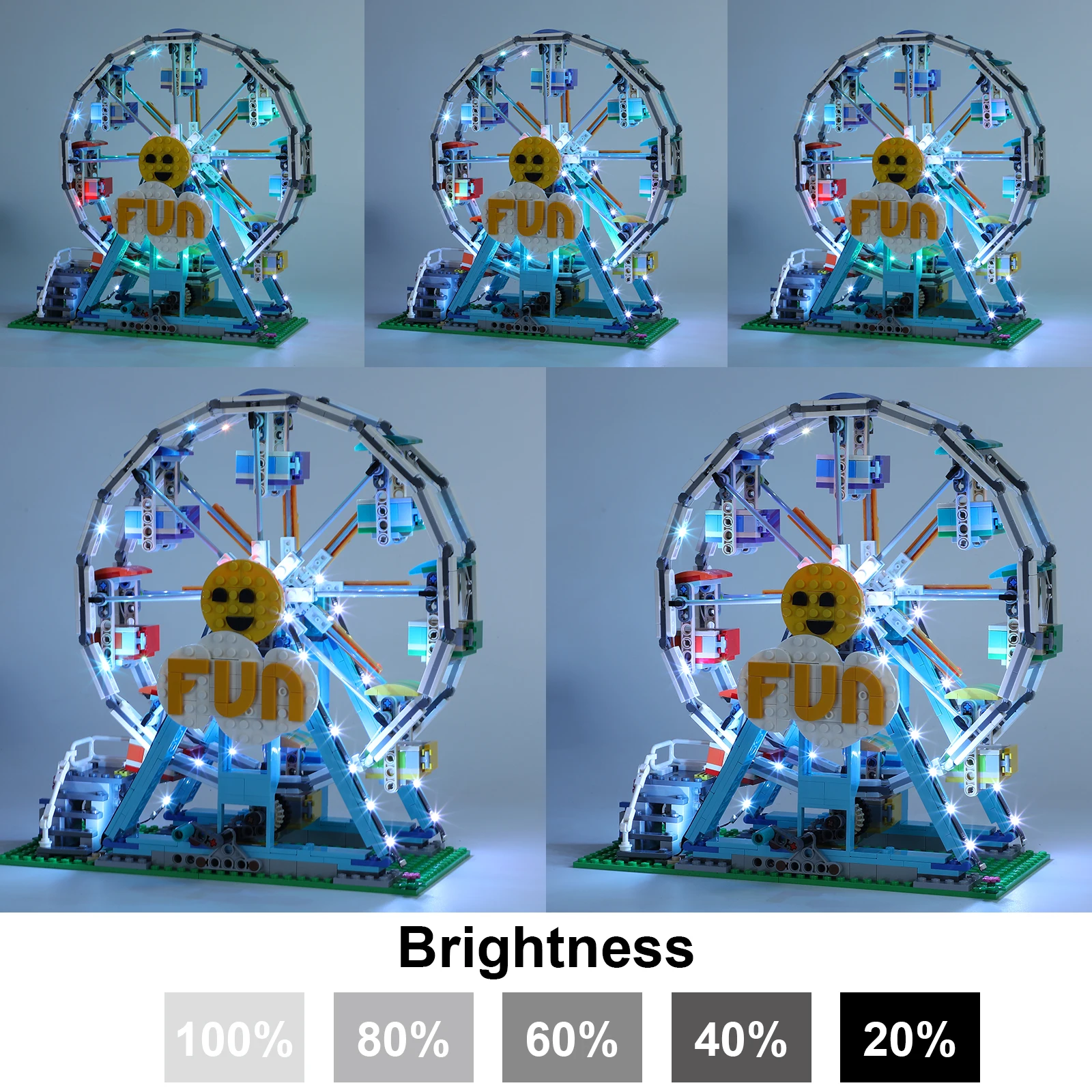 YEABRICKS LED Luči Komplet za 31119 Ferris Wheel, Rerote Nadzor Slike 4